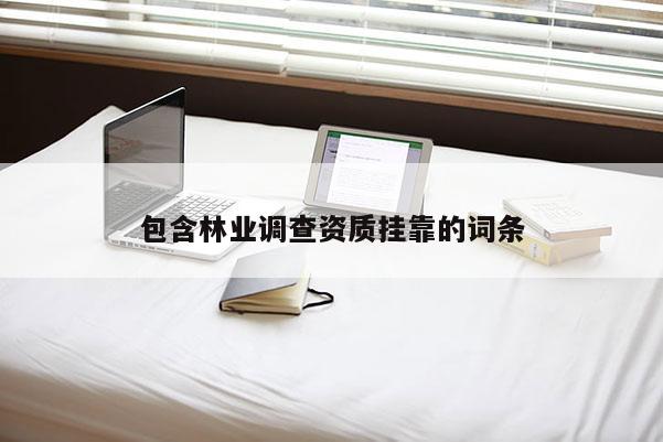 包含林业调查资质挂靠的词条