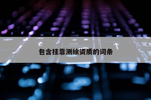 包含挂靠测绘资质的词条