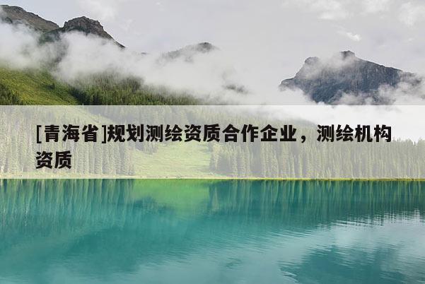 [青海省]规划测绘资质合作企业，测绘机构资质